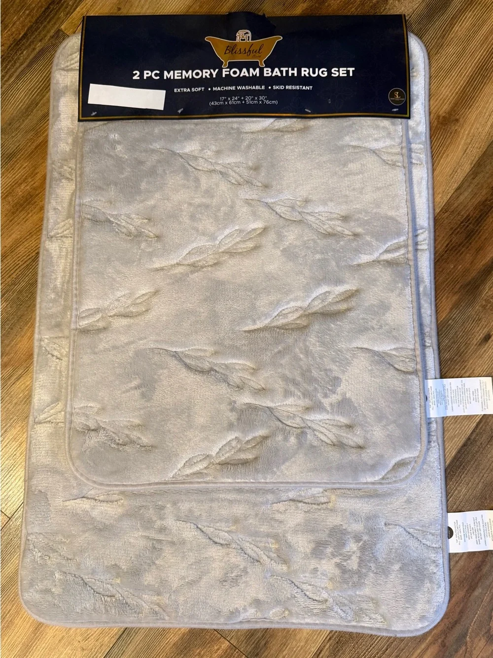 Blissful 2-Piece Memory Foam Bath Rug Set